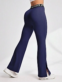 Dragron Yüksek Bel Paça Yanı Yırtmaçlı Fitness  Atletik Pantolon