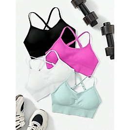 Dragron Sırtı Çapraz İp Askılı Spor Sütyeni