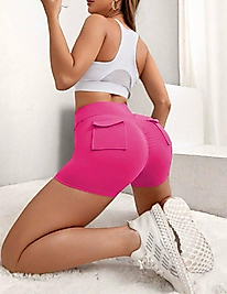 Dragron Geniş Bel Bantlı Kapaklı Cepli Spor Şort