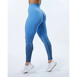 Alphalete Dikişsiz Toparlayıcı Yüksek Bel Büzgülü Ombre Spor Tayt